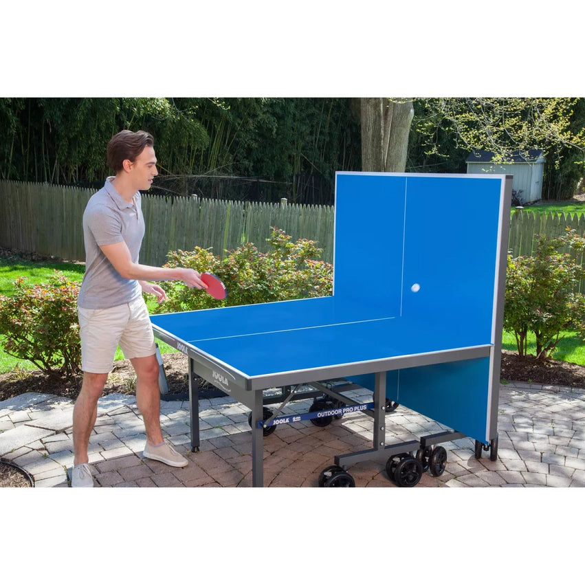 JOOLA Nova Pro Plus Outdoor Table Tennis Table with Weatherproof Net, 9锟5 ft, Foldable, Aluminum Surface