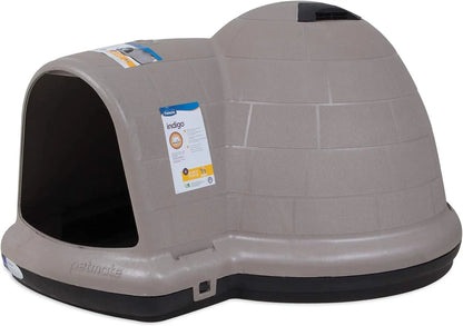 Petmate Indigo Dog House (Igloo Dog House, Made in USA with 90% Recycled Materials, All Weather Protection Pet Shelter) for XL Dogs 90 to 125 pounds, Made in USA