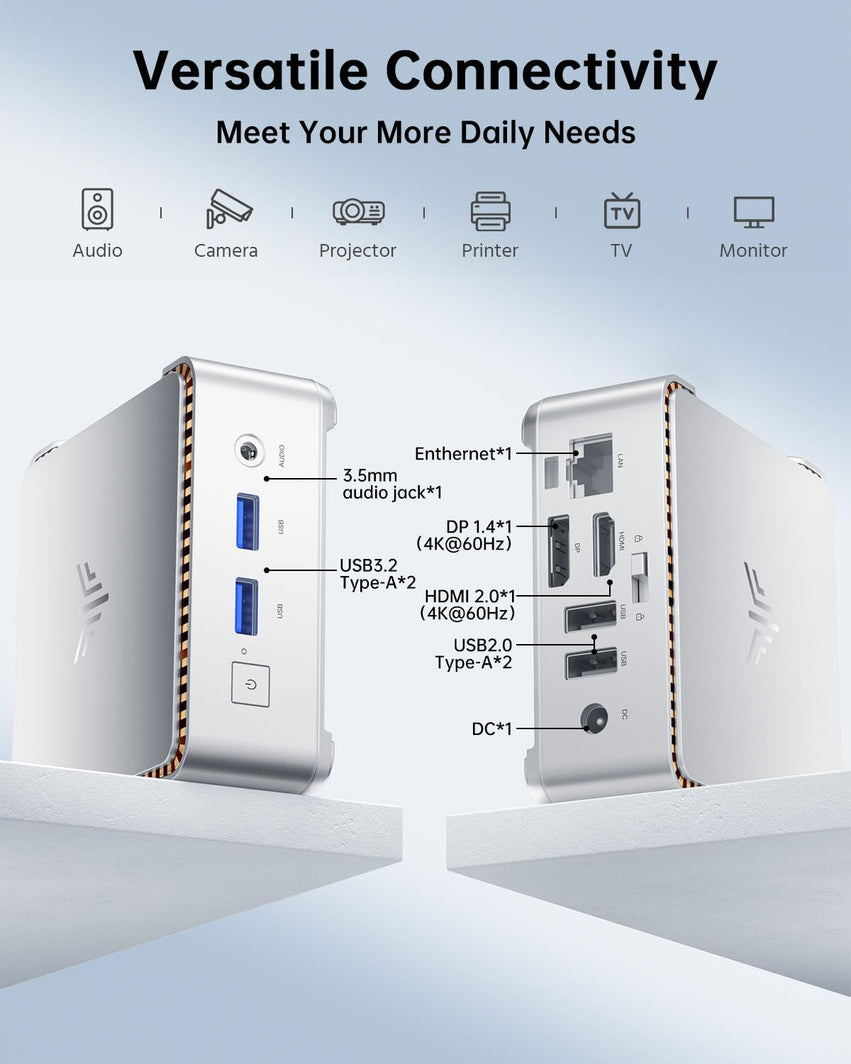 KAMRUI GK3Plus Mini PC, 16GB RAM 512GB M.2 SSD Mini Computers
