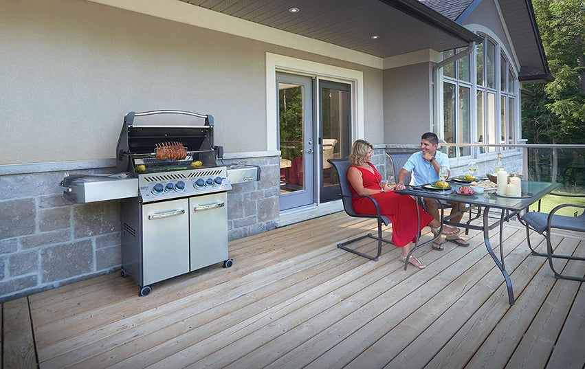 Napoleon P500RSIBPSS-3 Prestige 500 RSIB Propane Gas Grill, sq. in + Infrared Side and Rear Burner, Stainless Steel