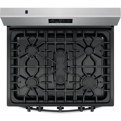 Frigidaire 30 in. 5 Burner Freestanding Gas Range in Stainless Steel FCRG3052AS