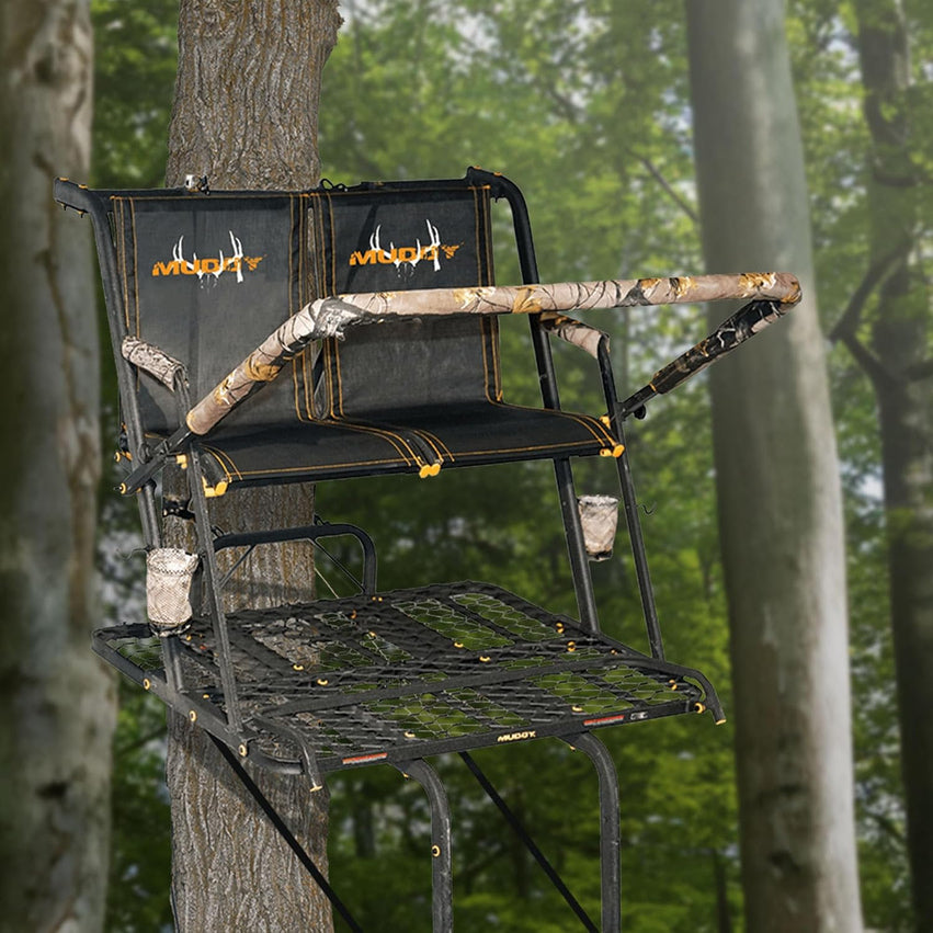 MUDDY Nexus XTL Ladder Tree Stand, 20ft, 500lb Capacity, 2-Person