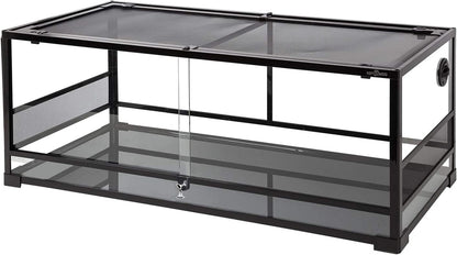 REPTI ZOO 67 Gallon Reptile Terrarium, Sliding Glass Doors, 48"x18"x18"