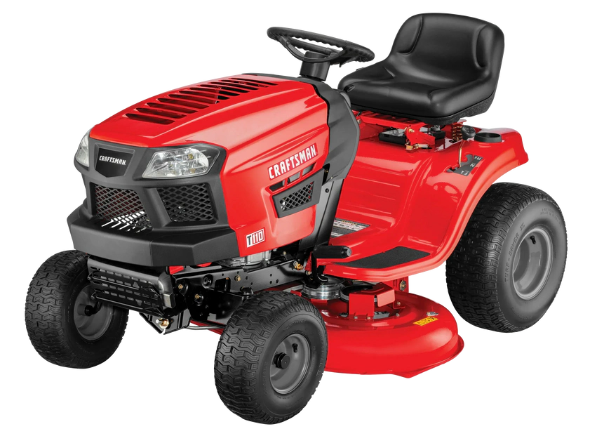 Craftsman T110 42-in Riding Lawn Mower 17.5 HP Briggs & Stratton Engine 7-Speed Transmission Model 13AN77XS093