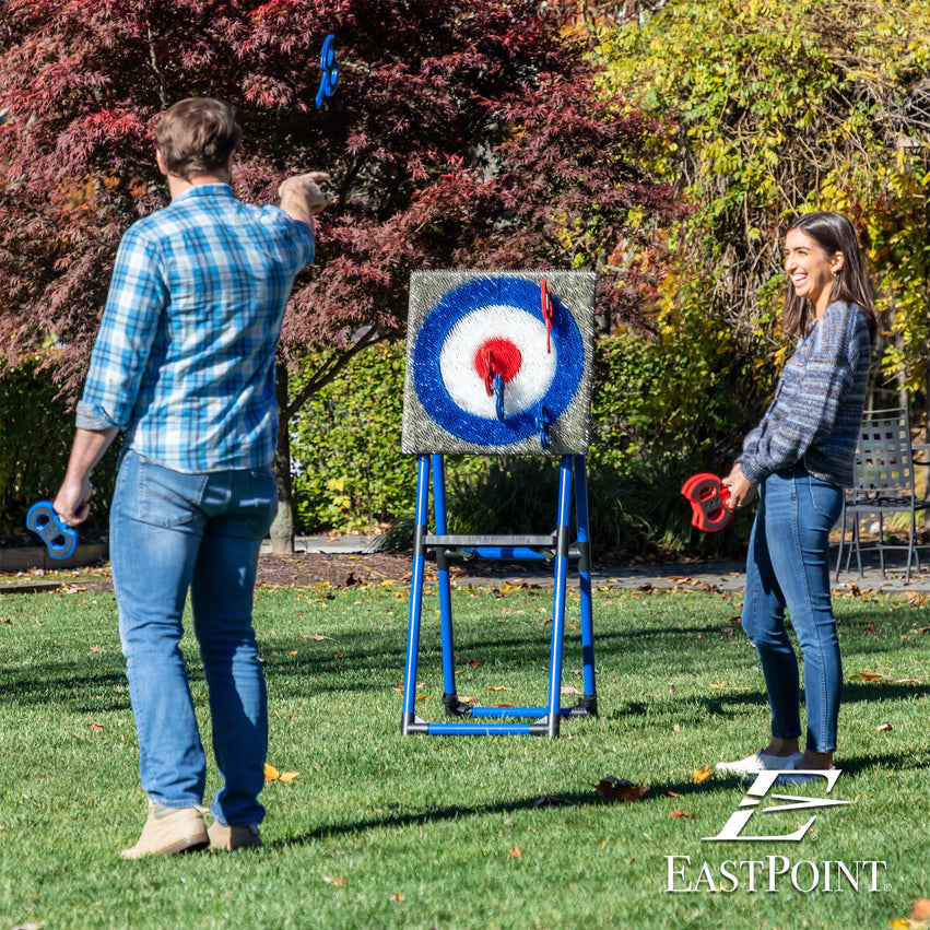 EastPoint Deluxe Steel Frame Axe Throw Target Game Set