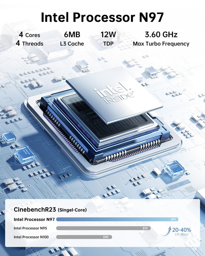 KAMRUI GK3Plus Mini PC, 16GB RAM 512GB M.2 SSD Mini Computers