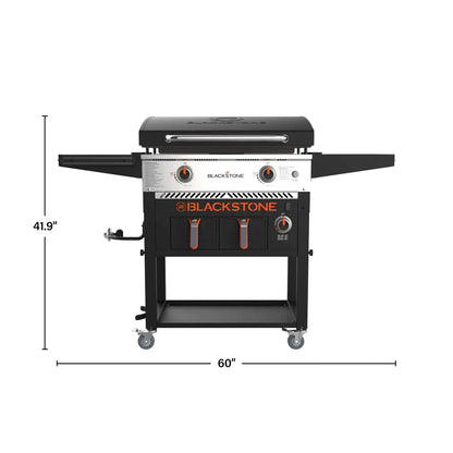 Clearance Sale,Blackstone 2-Burner 28" Griddle with Electric Air Fryer and Hood