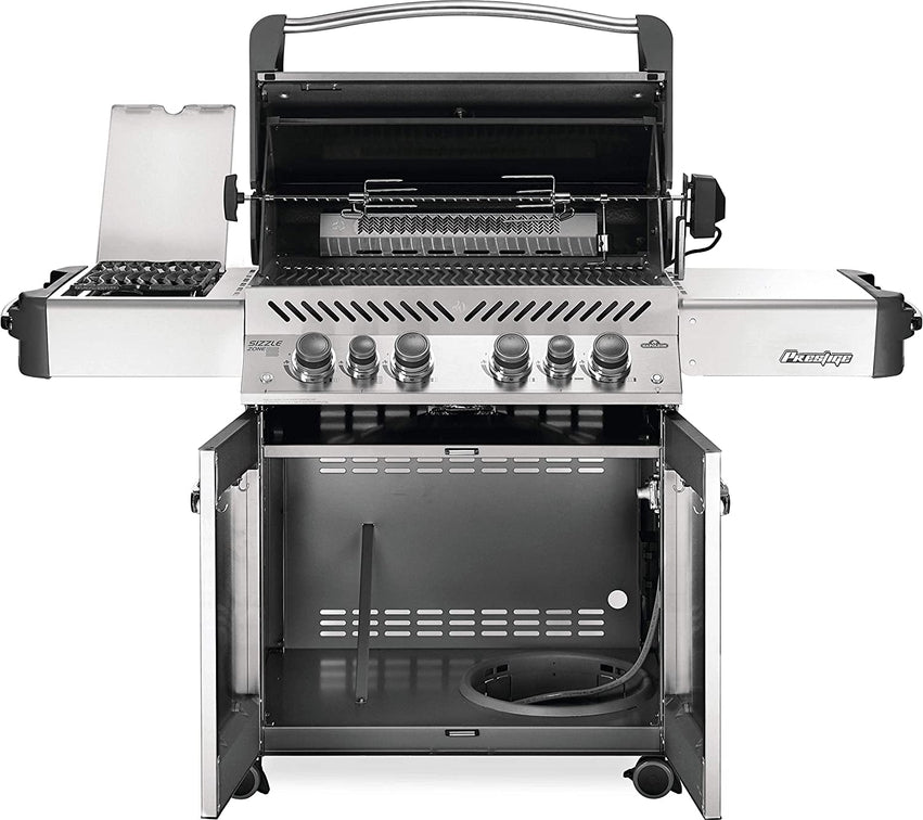 Napoleon P500RSIBPSS-3 Prestige 500 RSIB Propane Gas Grill, sq. in + Infrared Side and Rear Burner, Stainless Steel