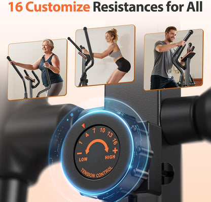 Niceday Elliptical Machine, 15.5 20IN Stride, 16 Levels, 500LB Capacity