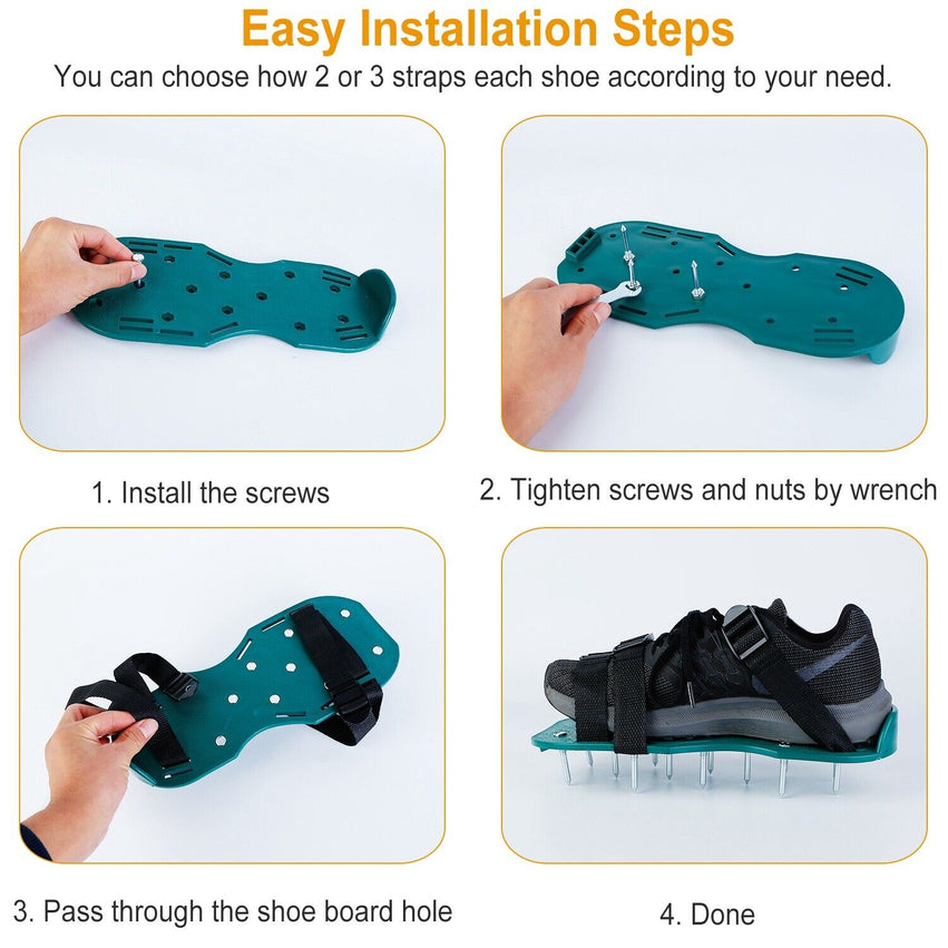 Advanced 2023 Lawn Grass Aerator Spike Shoes With Adjustable Straps