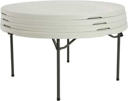 Lifetime 5' Round Folding Table (4 Pack), Commercial Grade, White