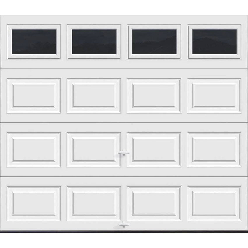 Clopay Classic Insulated Garage Door 97 ft, R-Value 6.5, White with Plain Window