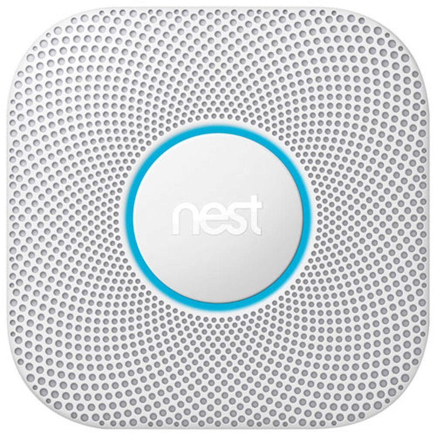 Google Nest Protect 2nd Gen Wired Smoke & CO Alarm with Voice Alerts and Phone Notifications